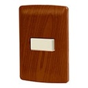 PA-APSE-EIM | Placa armada 1 interruptor escalera, madera, línea Italiana