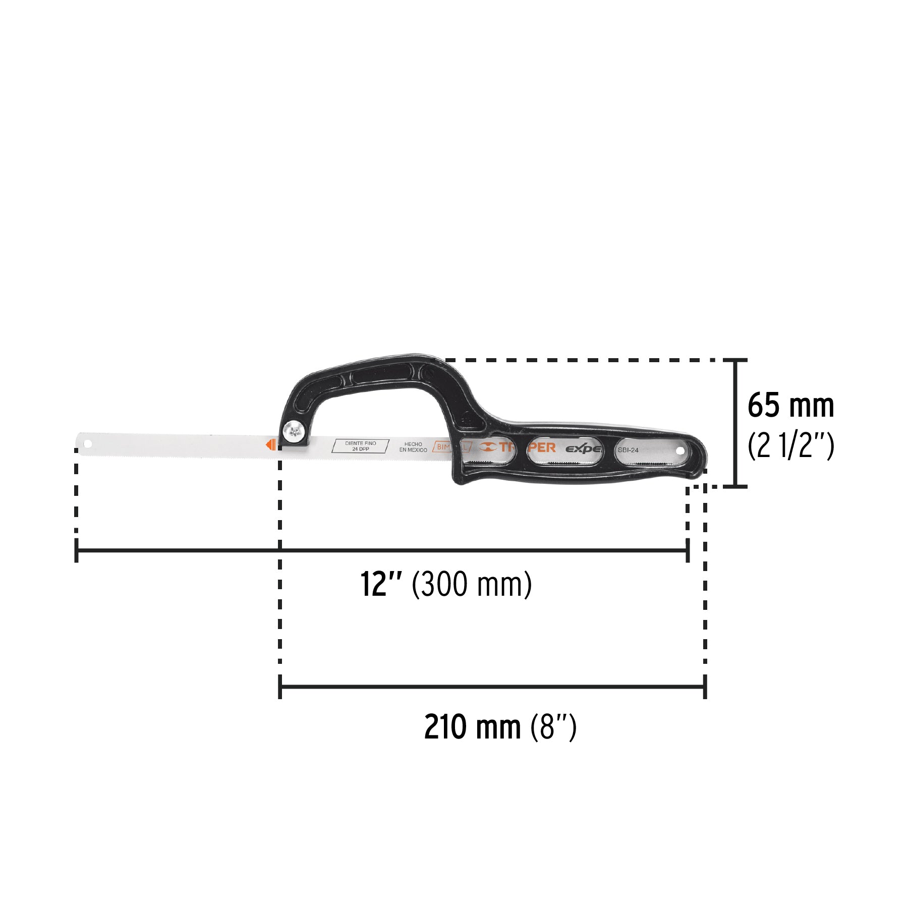 Mini arco 12' de plástico para segueta, Pretul | MAT-12P | 20002