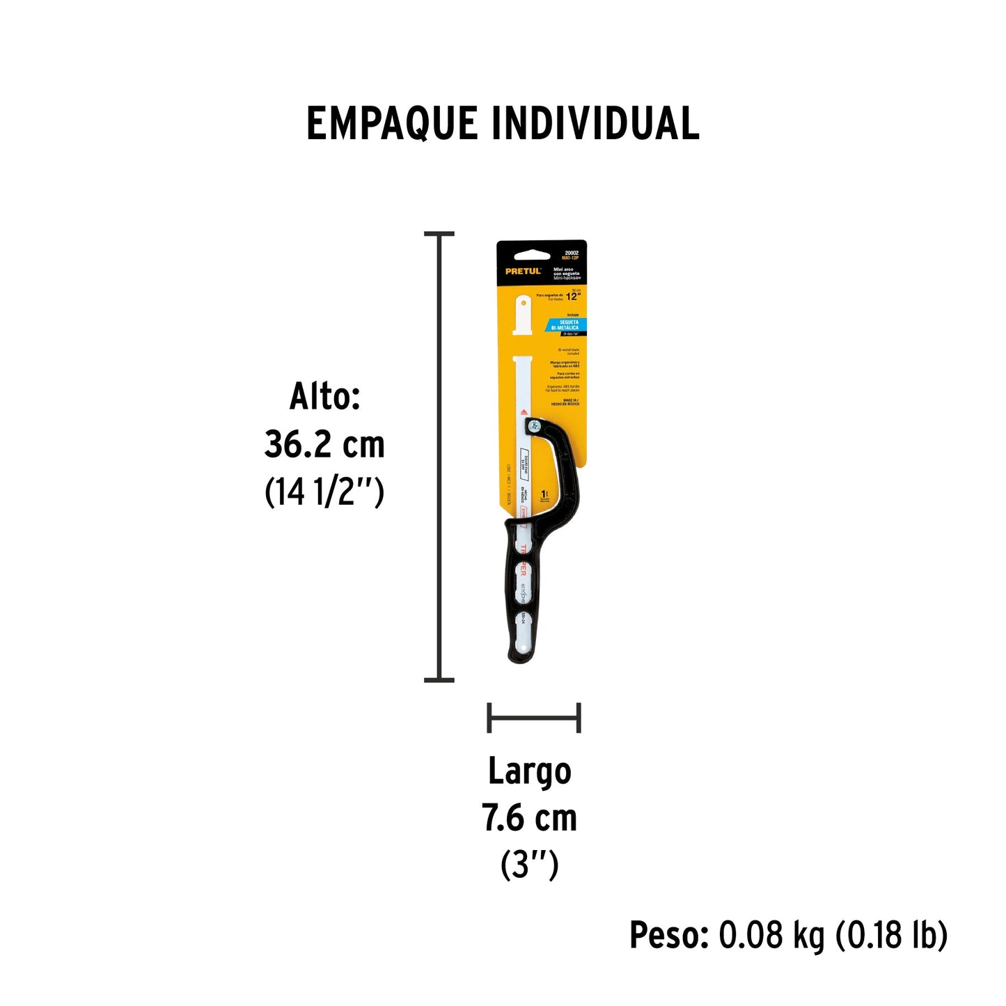 Mini arco 12' de plástico para segueta, Pretul | MAT-12P | 20002