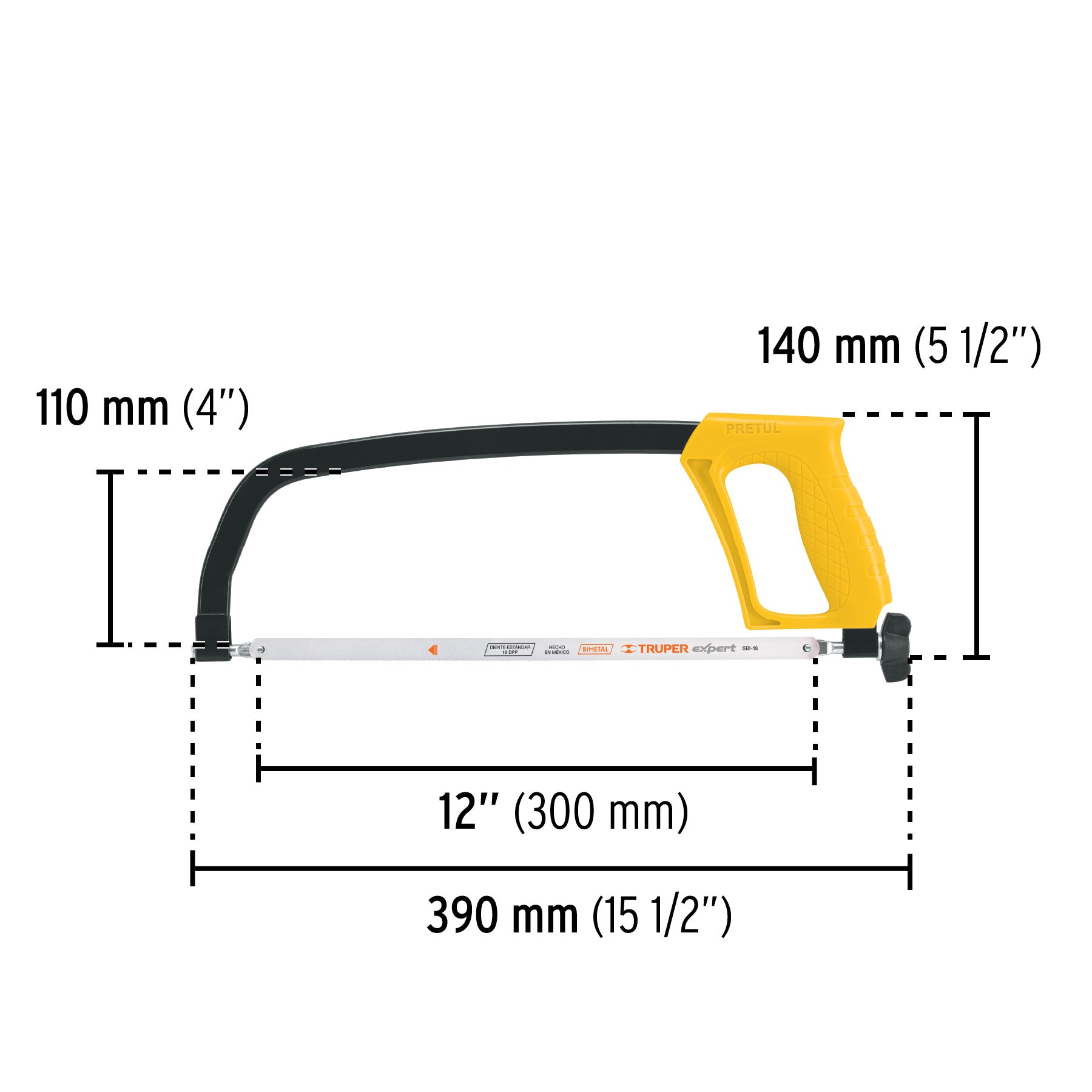 Arco 12' de solera para segueta, Pretul | APS-12 | 20017