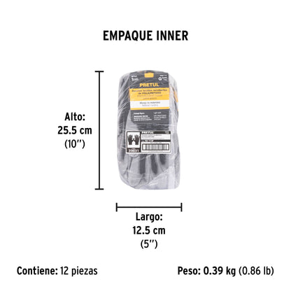 Guantes de nylon recubiertos de poliuretano, G, PRETUL | GU-113P | 20031
