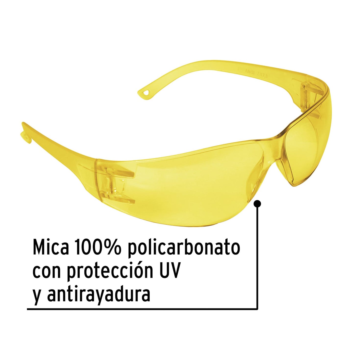 Lentes de seguridad ámbar, Pretul Lite | LEN-SA-P | 20403