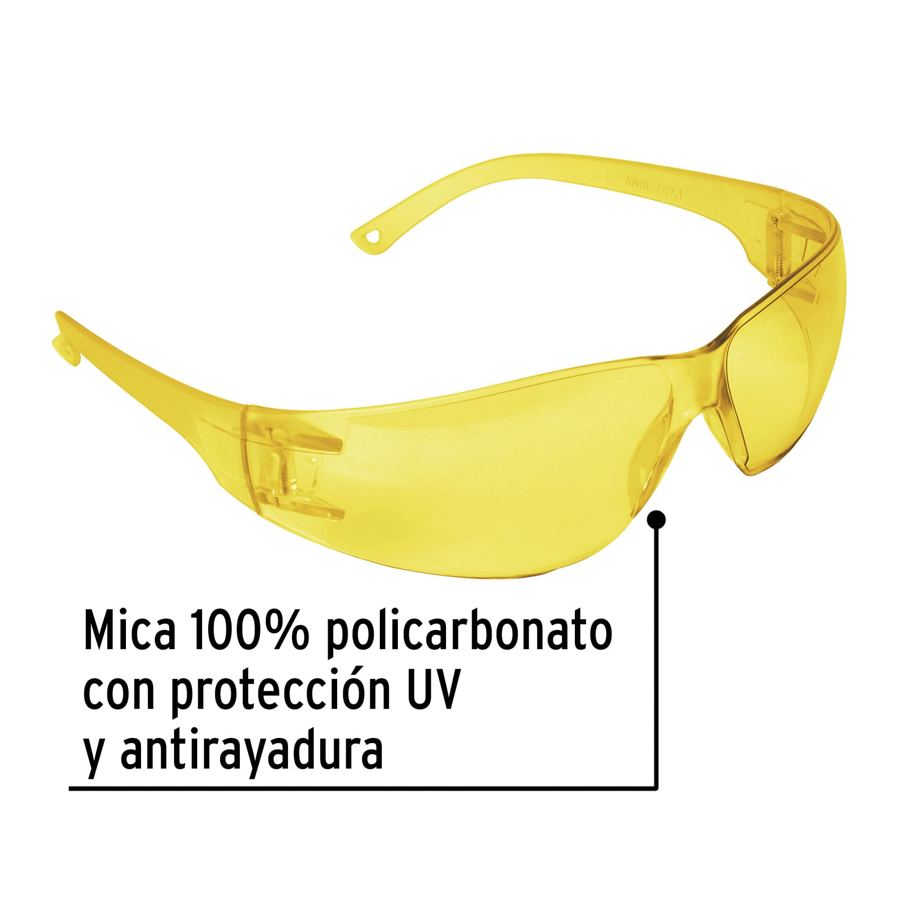Lentes de seguridad ámbar, Pretul Lite | LEN-SA-P | 20403