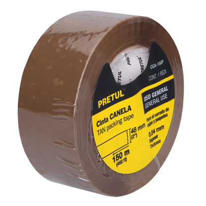Cinta de empaque 48 mm x 150 m canela, Pretul | CCA-150P | 20526
