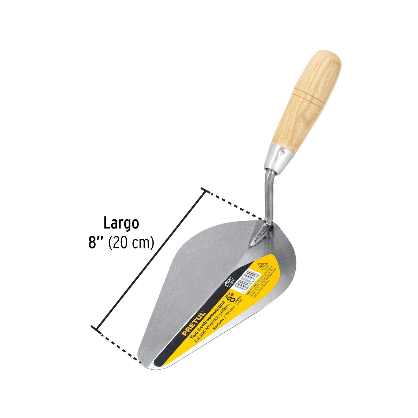 Cuchara para albañil 8' tipo Centroamericana, PRETUL | CT-8PC | 20543