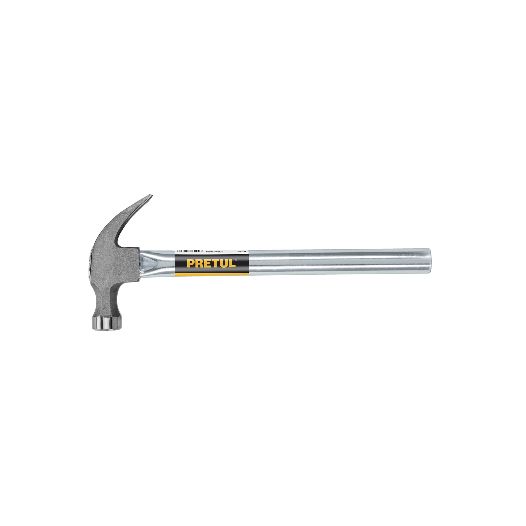 Martillo uña curva 16 oz, mango tubular, Pretul | MT-16P | 20595