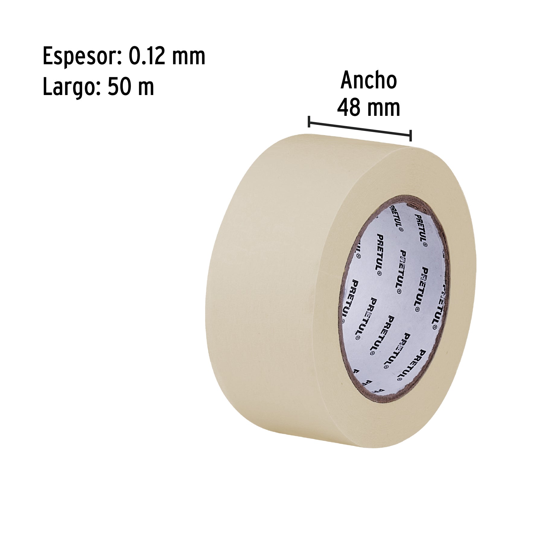 Cinta masking tape de 2' x 50 m, Pretul | MSK-2P | 20672
