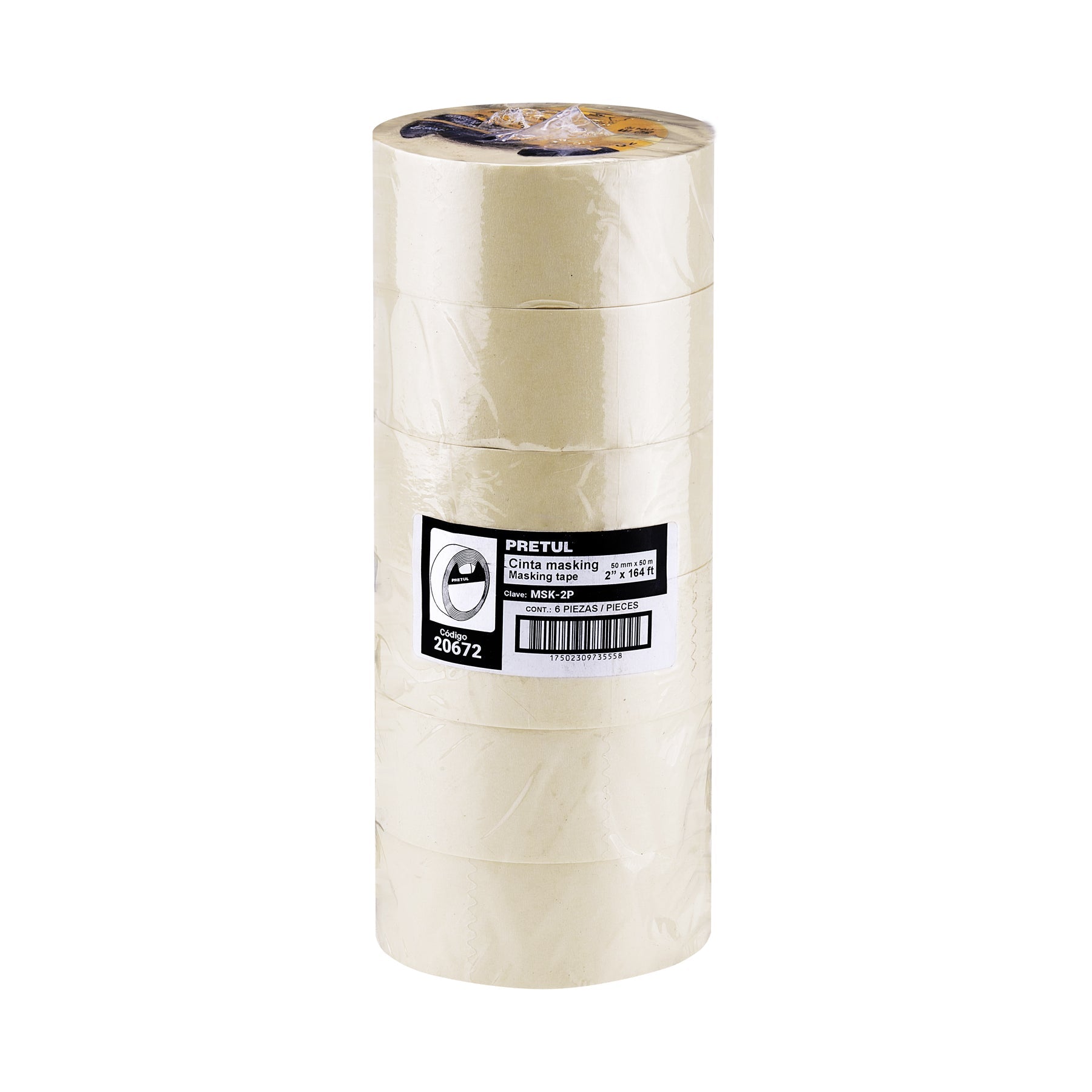 Cinta masking tape de 2' x 50 m, Pretul | MSK-2P | 20672