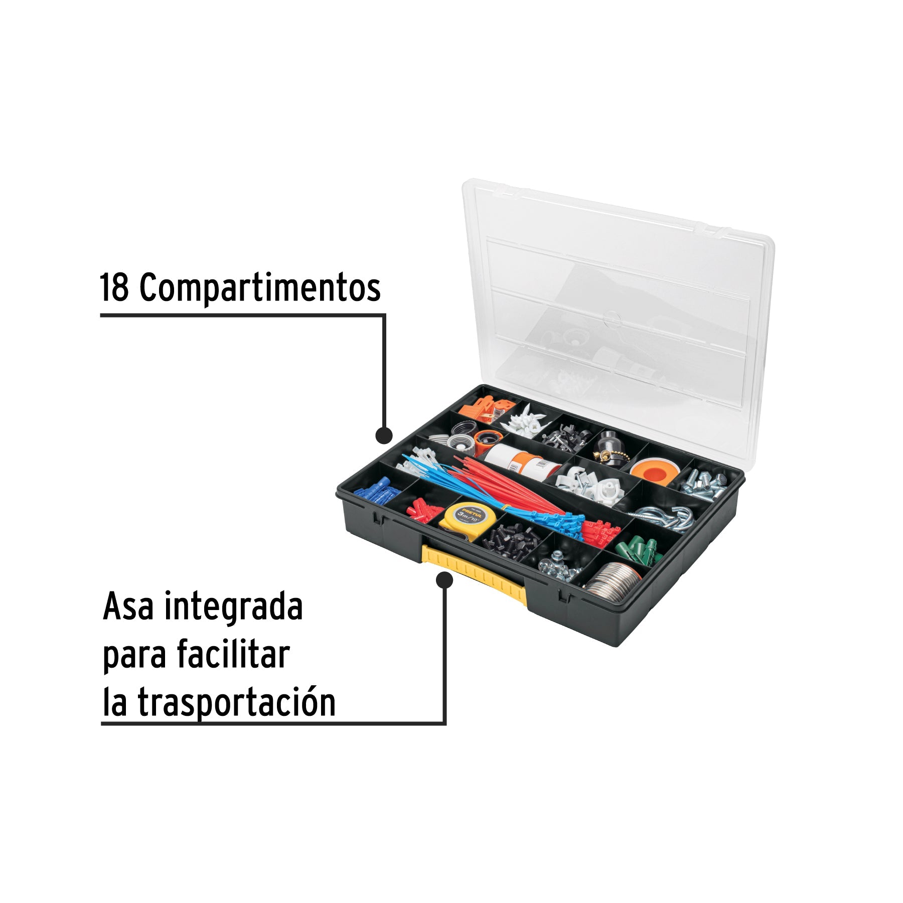 Organizador 14' con 18 compartimentos, Pretul | ORG-18P | 20679