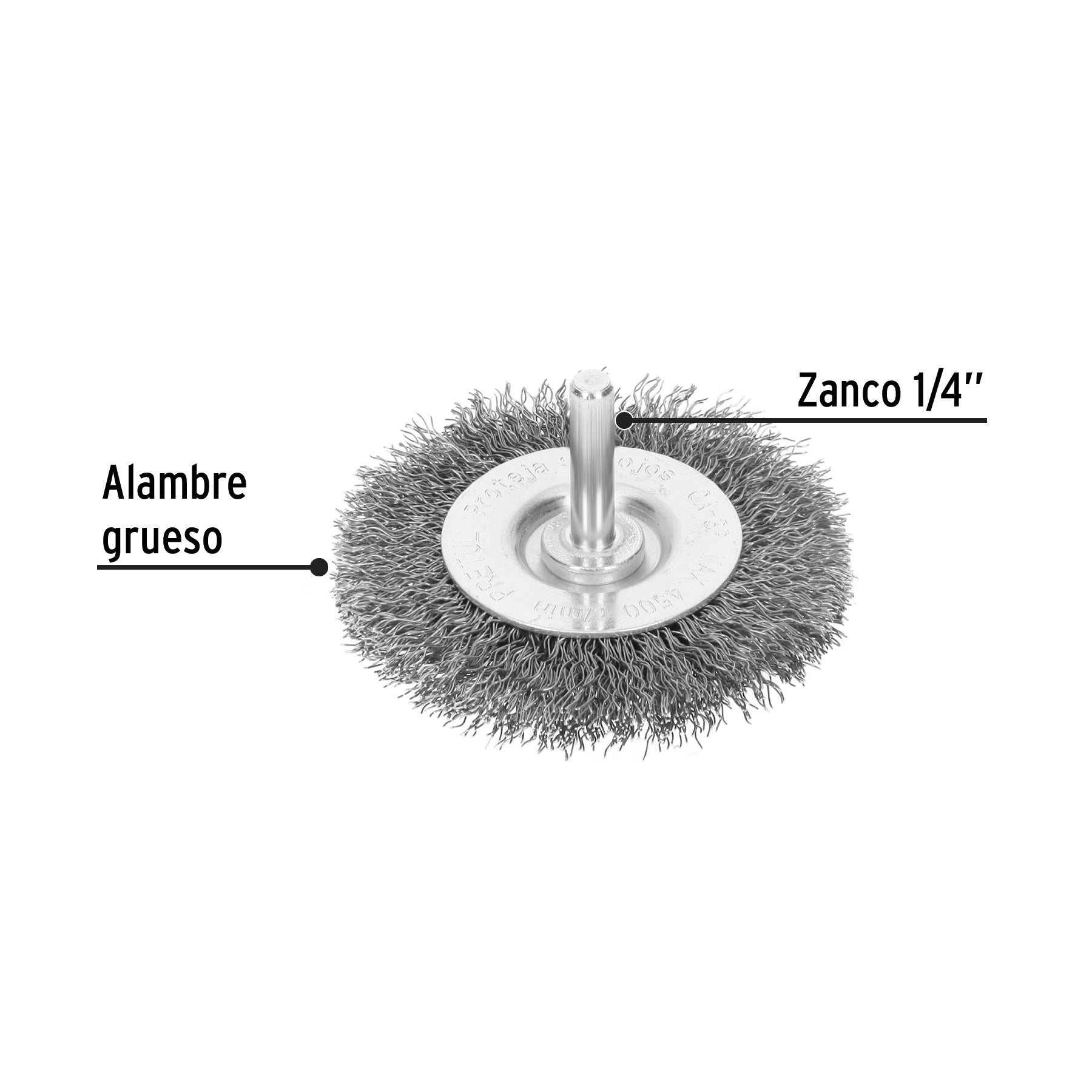 Carda circular 3' alambre grueso para taladro, Pretul | CA-3P | 21003