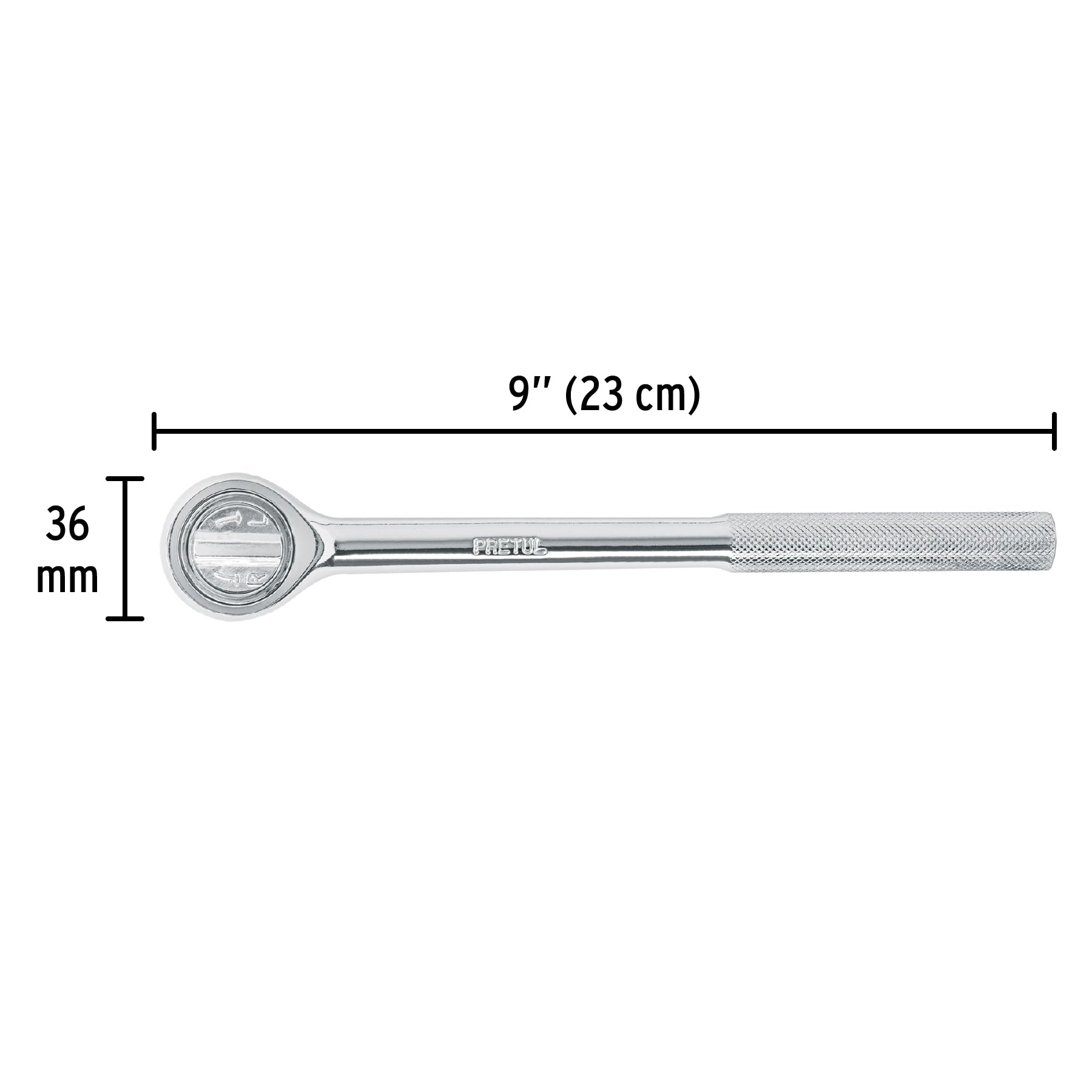 Matraca cuadro 1/2' cabeza redonda, Pretul | M-1252P | 21150