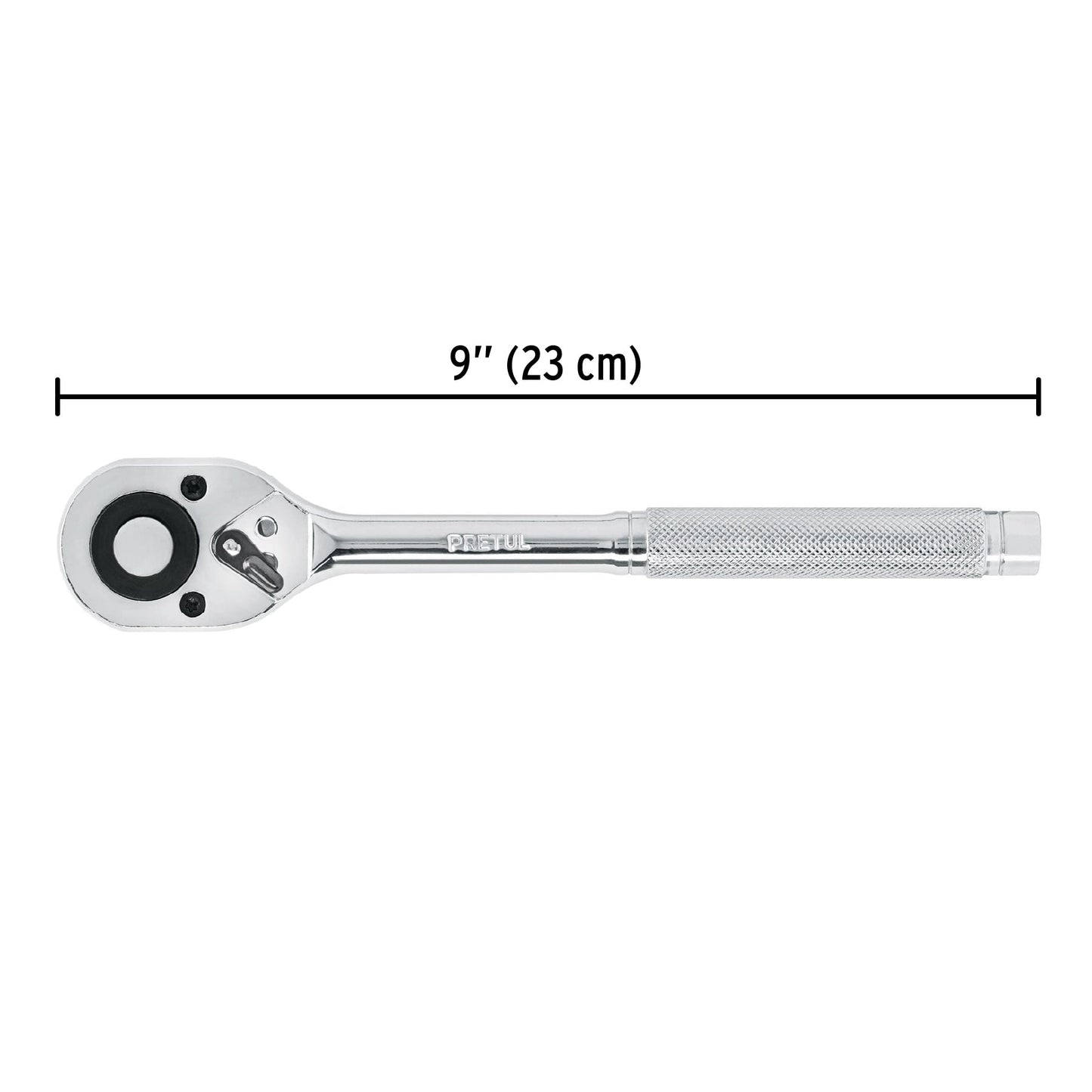 Matraca cuadro 1/2' cabeza de pera liberación rápida, Pretul | M-1252PB | 21152