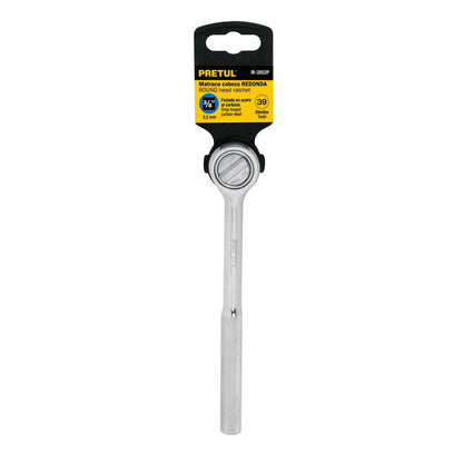 Matraca cuadro 3/8' cabeza redonda, Pretul | M-3852P | 21160