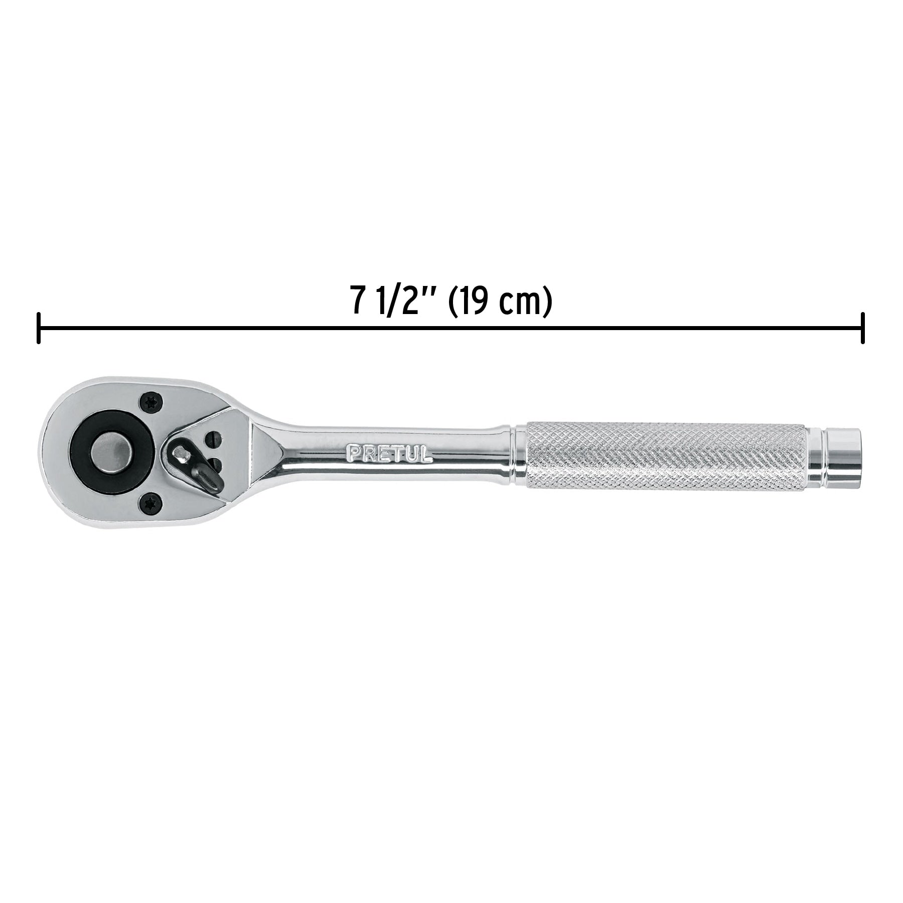 Matraca cuadro 3/8' cabeza de pera liberación rápida, Pretul | M-3852PB | 21161