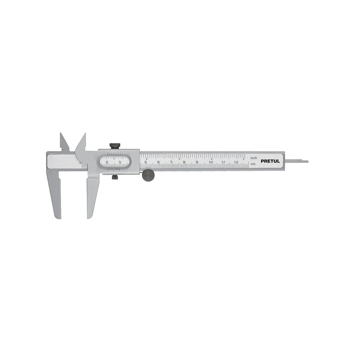Calibrador vernier escolar 5', acero, std y mm, PRETUL | VER-6P | 21454