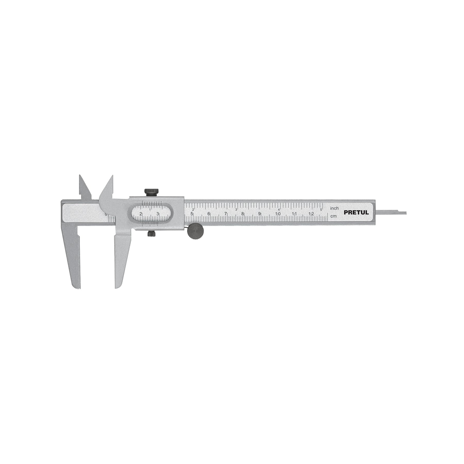Calibrador vernier escolar 5', acero, std y mm, PRETUL | VER-6P | 21454