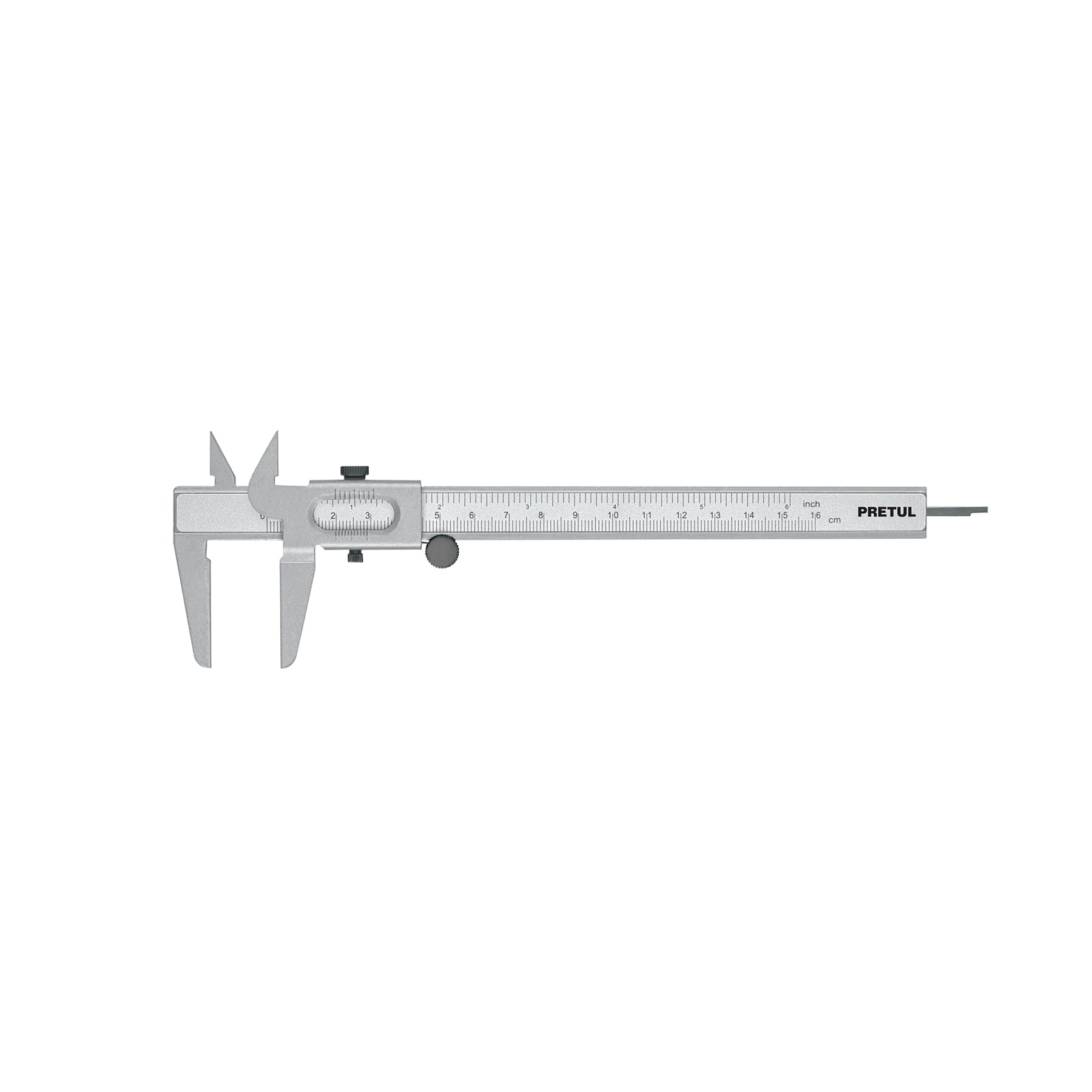 Calibrador vernier escolar 6', acero, std y mm, PRETUL | VER-6PX | 21455