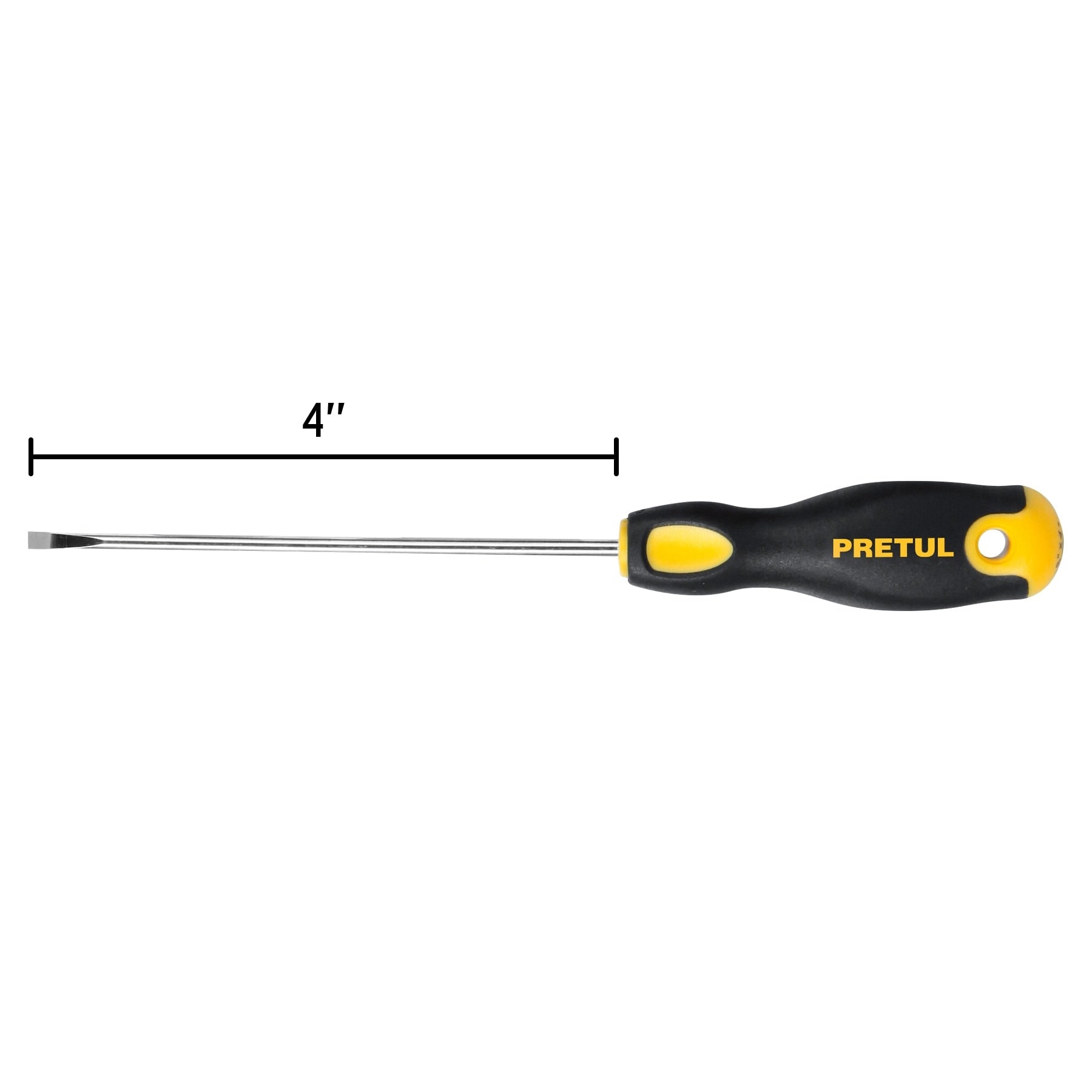 Desarmador cabinet 1/8 x 4' mango Comfort Grip, Pretul | DG-1/8X4BP | 21486