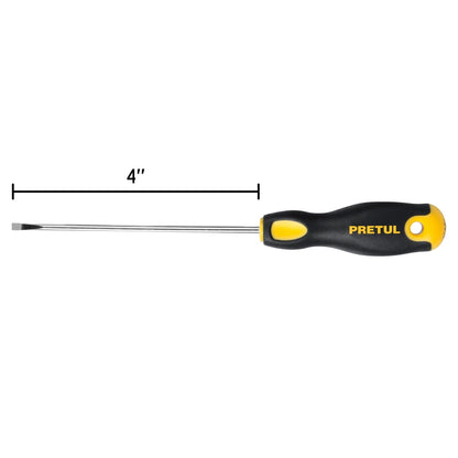 Desarmador cabinet 1/8 x 4' mango Comfort Grip, Pretul | DG-1/8X4BP | 21486