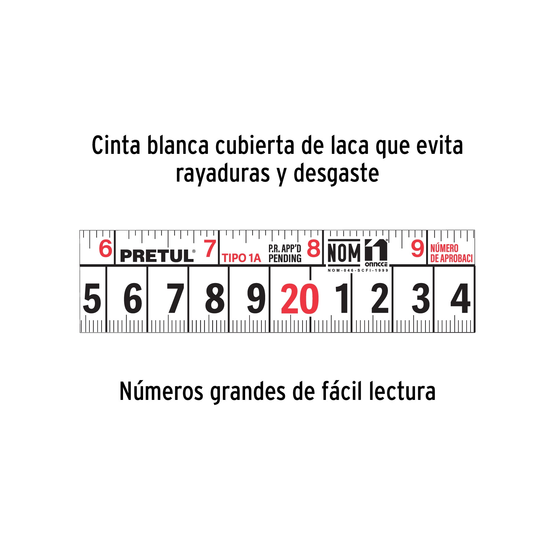 Flexómetro amarillo 3 m cinta 13 mm, en tarjeta, PRETUL | PRO-3MEB | 21605