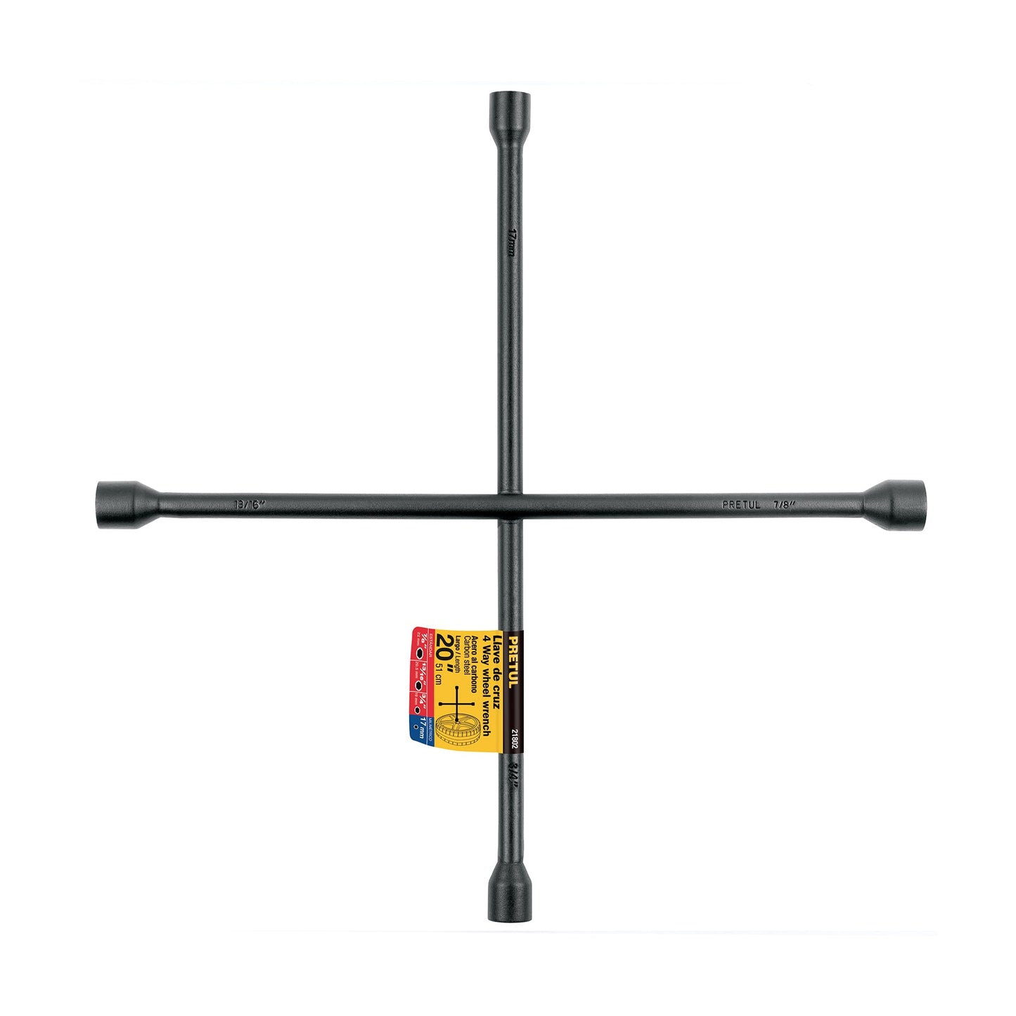 Llave de cruz 20', acabado negro mate, PRETUL | LLCR-20P | 21802