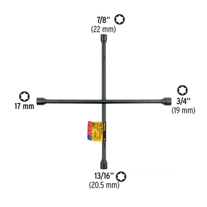 Llave de cruz 20', acabado negro mate, PRETUL | LLCR-20P | 21802
