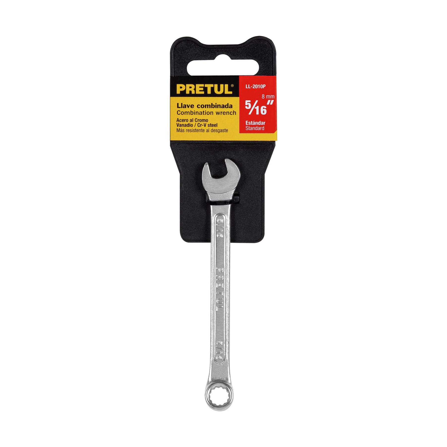 Llave combinada 5/16' x 120 mm de largo, Pretul | LL-2010P | 21881