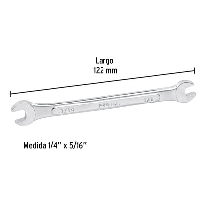 Llave española, 1/4 x 5/16' x 122 mm de largo, PRETUL | LL-3018P | 21950