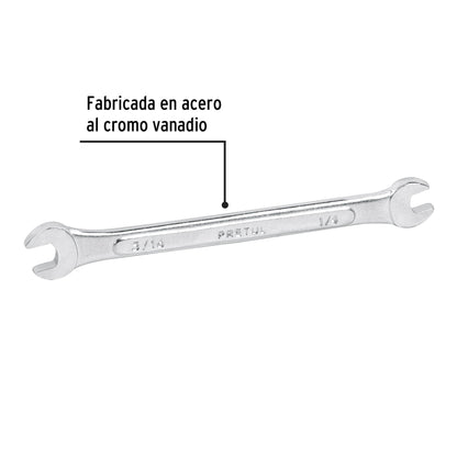 Llave española, 1/4 x 5/16' x 122 mm de largo, PRETUL | LL-3018P | 21950