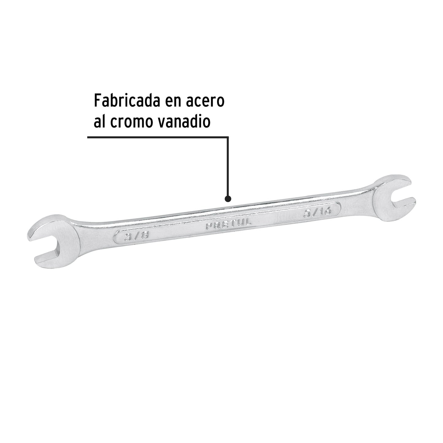 Llave española, 5/16 x 3/8' x 140 mm de largo, PRETUL | LL-3020P | 21951