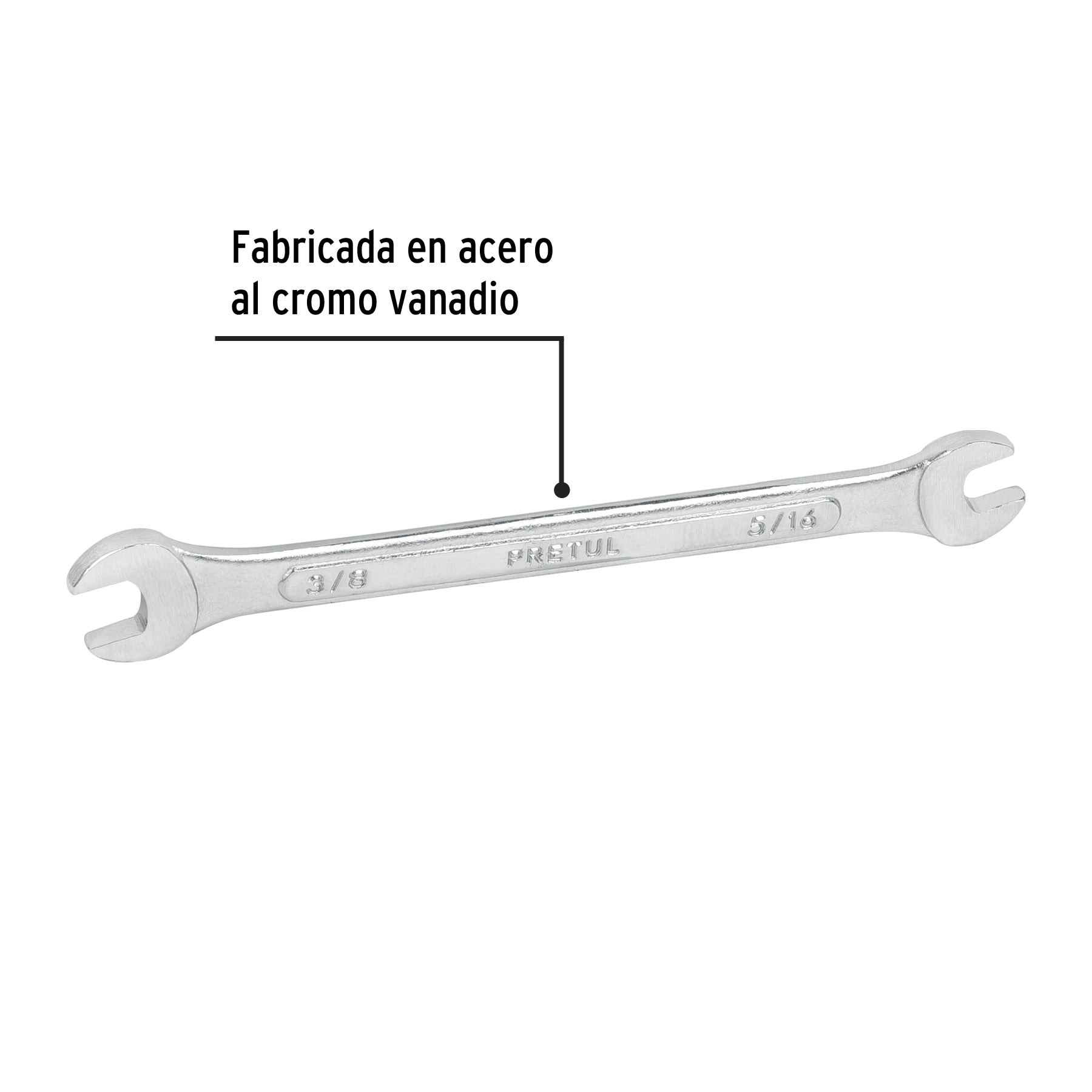 Llave española, 5/16 x 3/8' x 140 mm de largo, PRETUL | LL-3020P | 21951