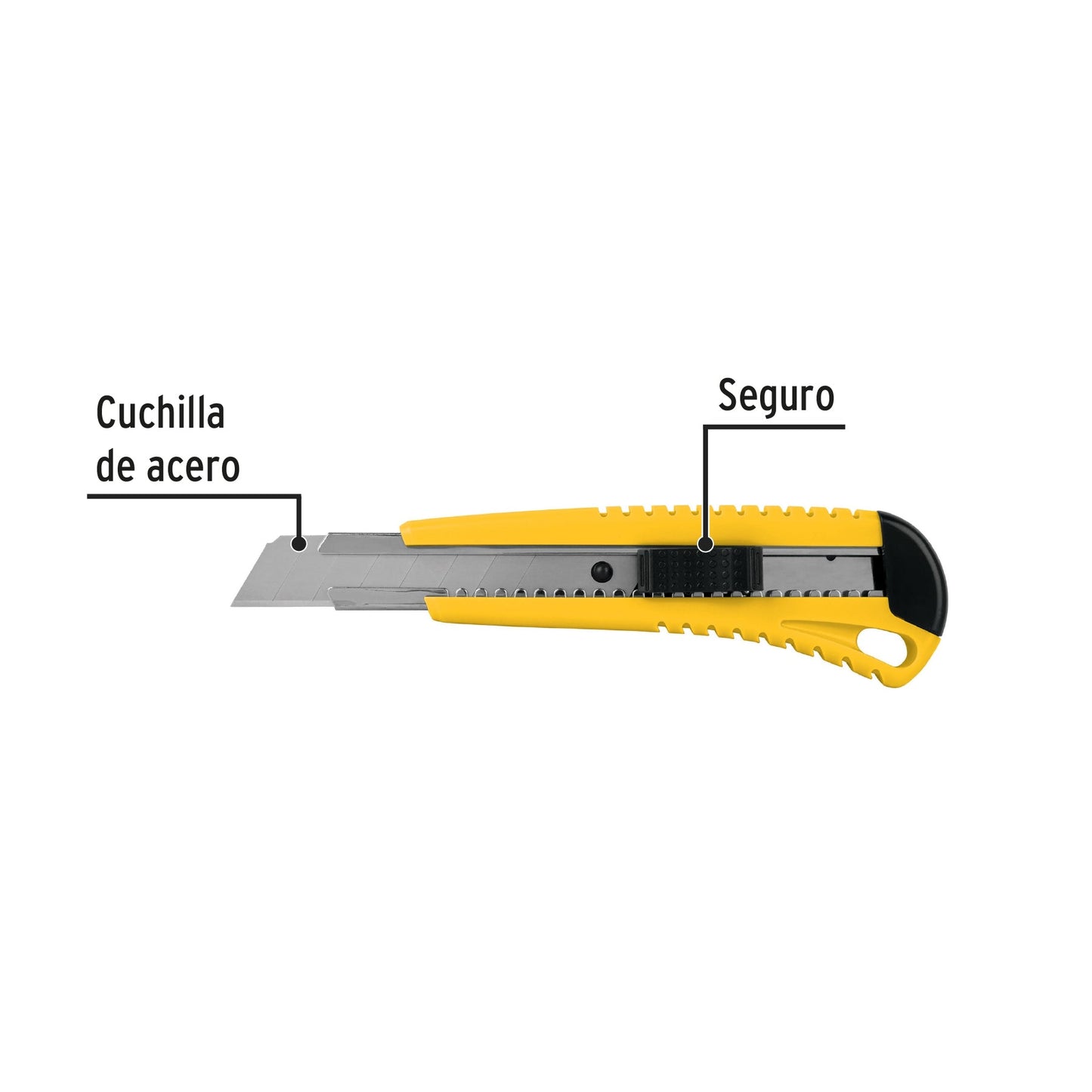 Cutter 18 mm plástico con alma metálica, Pretul | CUT-6P | 22396