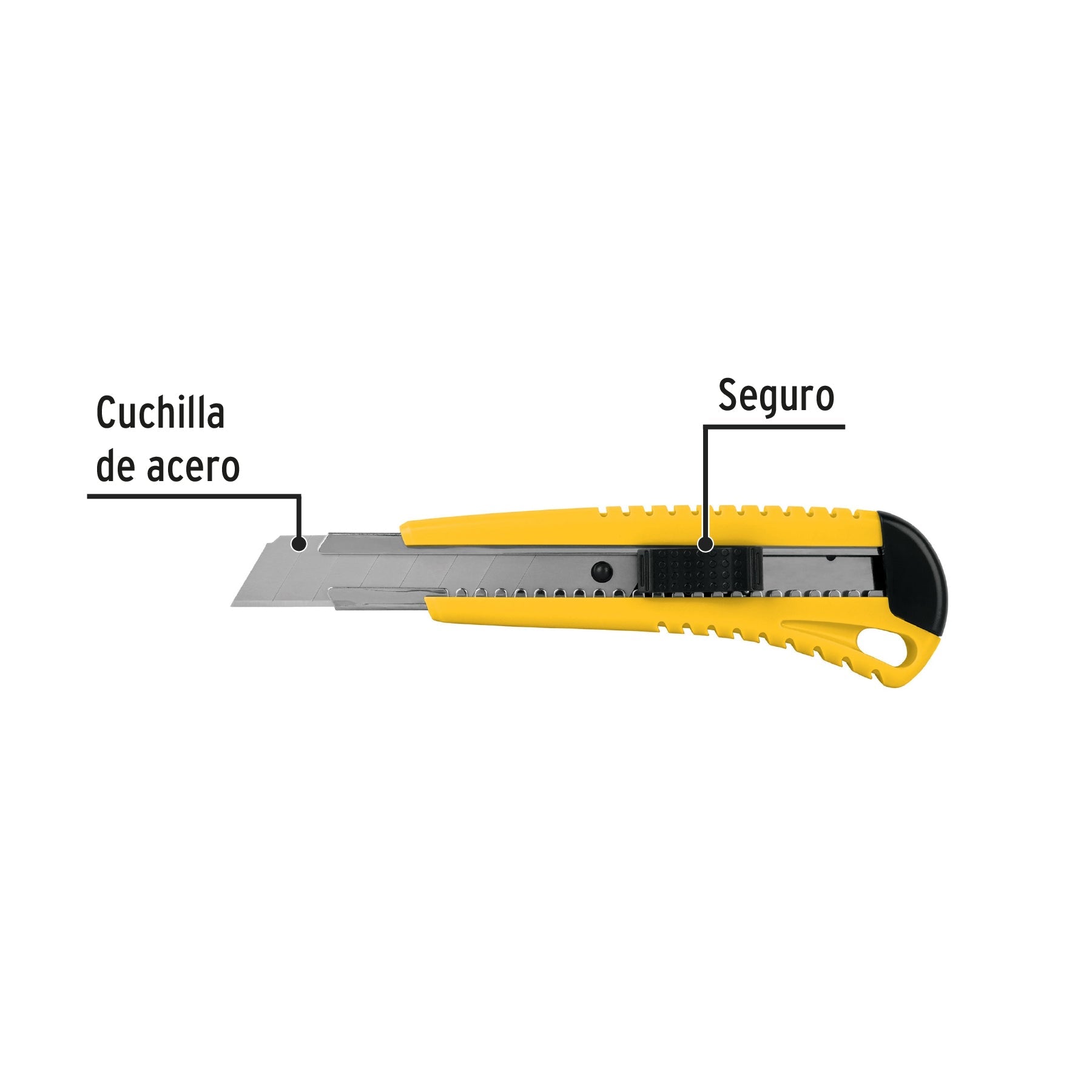 Cutter 18 mm plástico con alma metálica, Pretul | CUT-6P | 22396