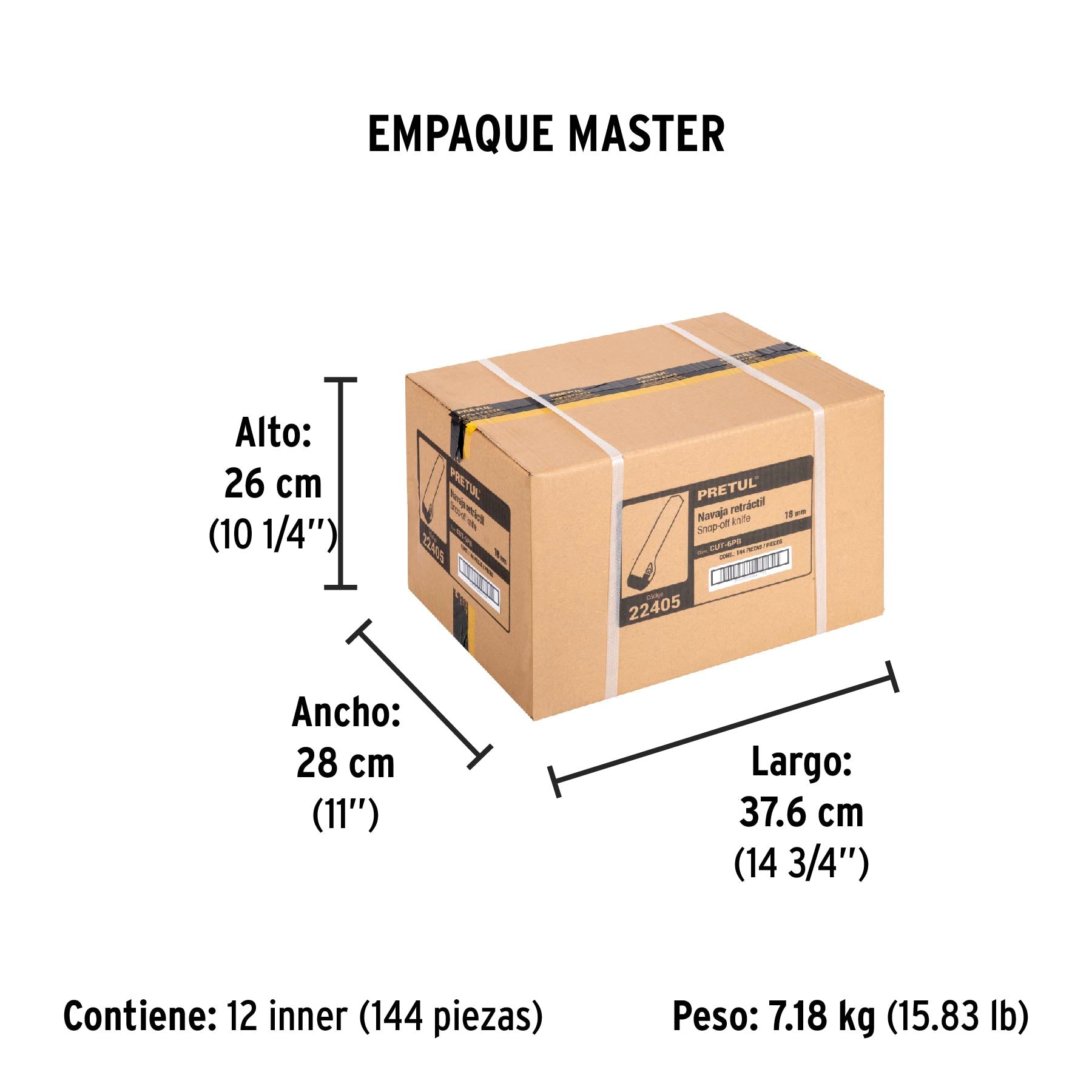 Cutter 18 mm plástico, Pretul | CUT-6PB | 22405