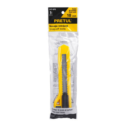Cutter 18 mm plástico, Pretul | CUT-6PB | 22405