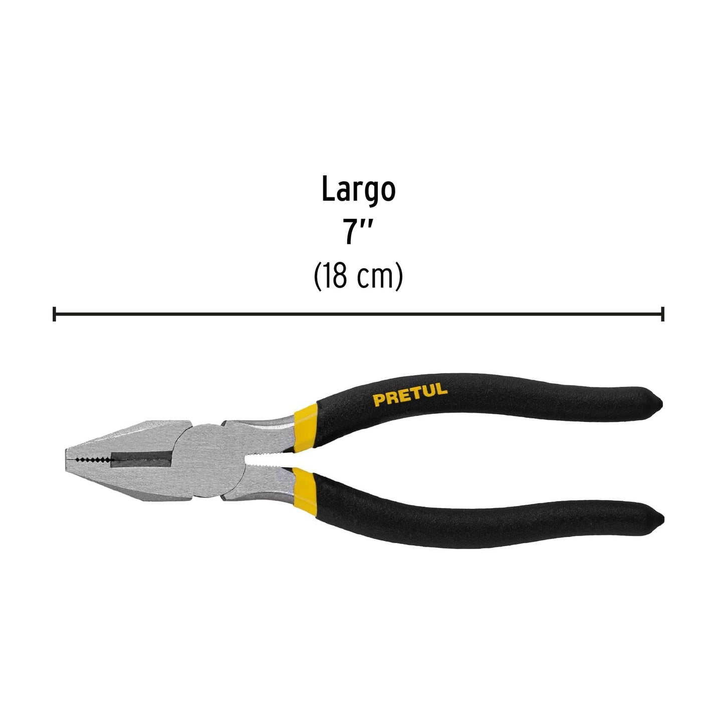 Pinza para electricista 7' mango de PVC, Pretul | PEL-7P | 22603
