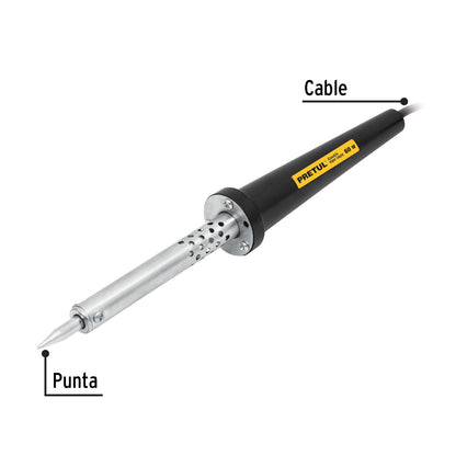 Cautín 60 W tipo lápiz para trabajo pesado, Pretul | CAU-60P2 | 22810