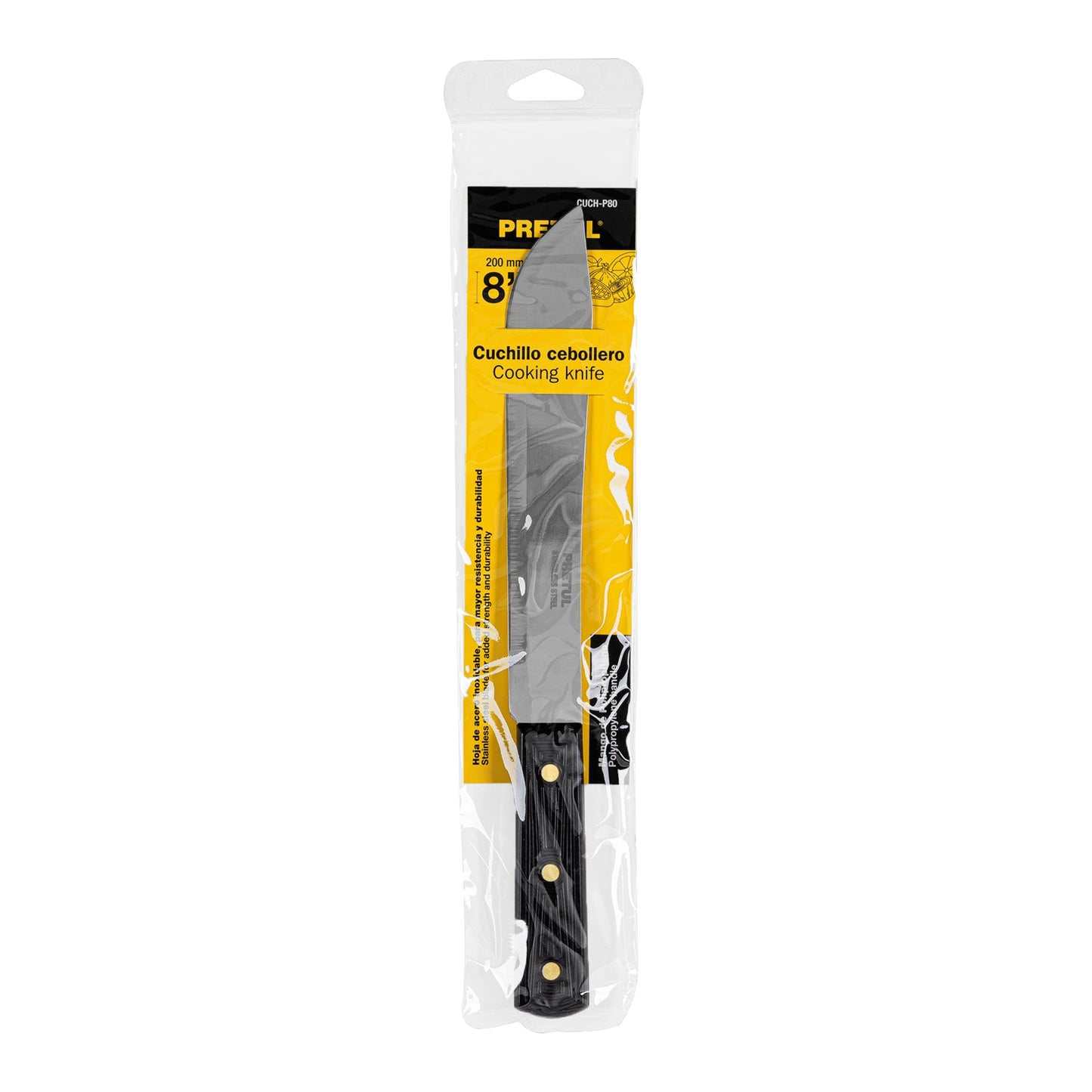 Cuchillo cebollero 8' mango de polipropileno, Pretul | CUCH-P80 | 23087
