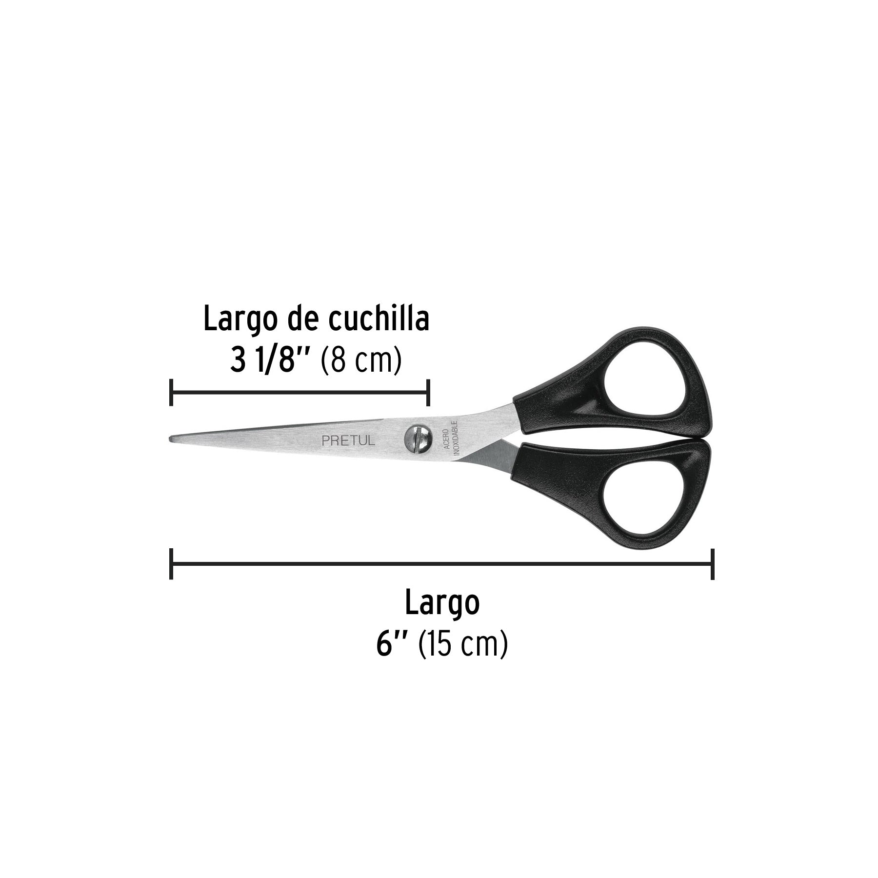 Tijera 6' de acero inoxidable para casa y oficina, PRETUL | TINOX-6R | 23187