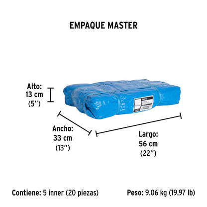 Lona de polietileno 1.5 x 2 m, azul, 110 g/m2, PRETUL | LP-152 | 23777