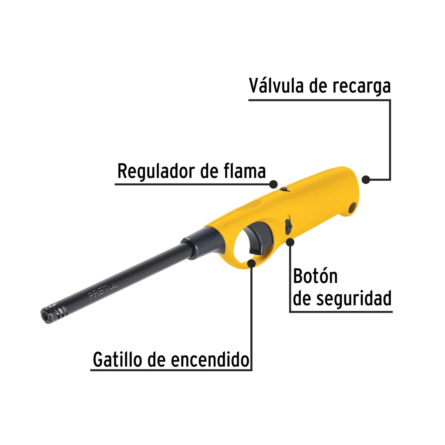 Encendedor multiusos, recargable, 27 cm, PRETUL | ENC-27 | 25130