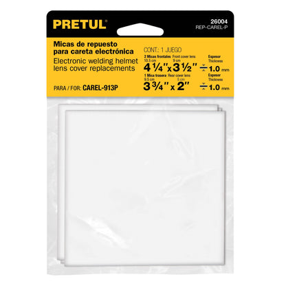 Bolsa c/3 micas para careta CAREL-11FP, 11AP y 913P, PRETUL | REP-CAREL-P | 26004