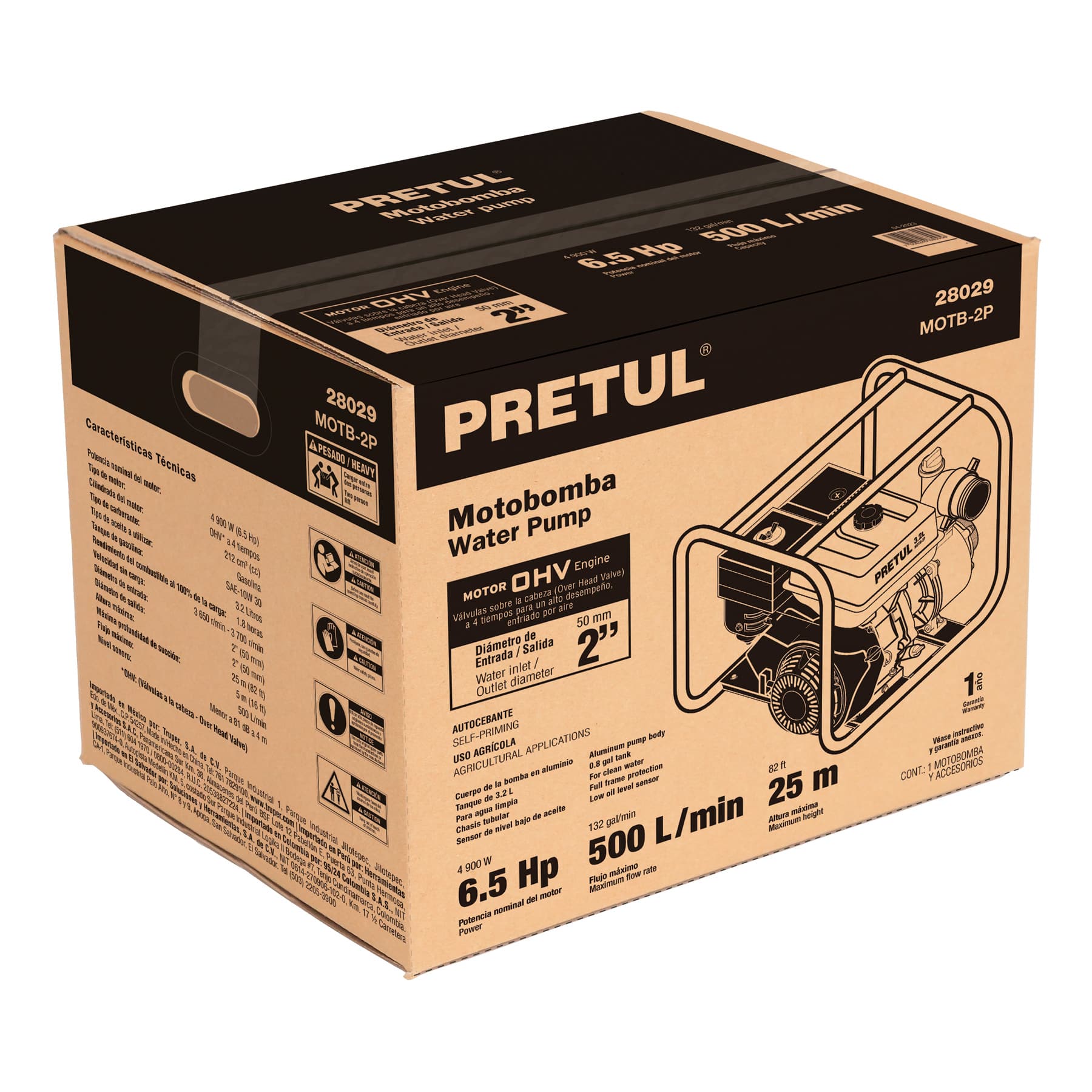 Caja de empaque de repuesto para MOTB-2P, Pretul | CJ-MOTB-2P | 26099