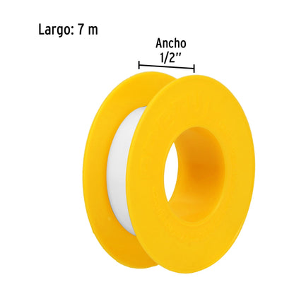 Cinta sella roscas 1/2' x 7m, PRETUL | CTF-1/2P | 27010