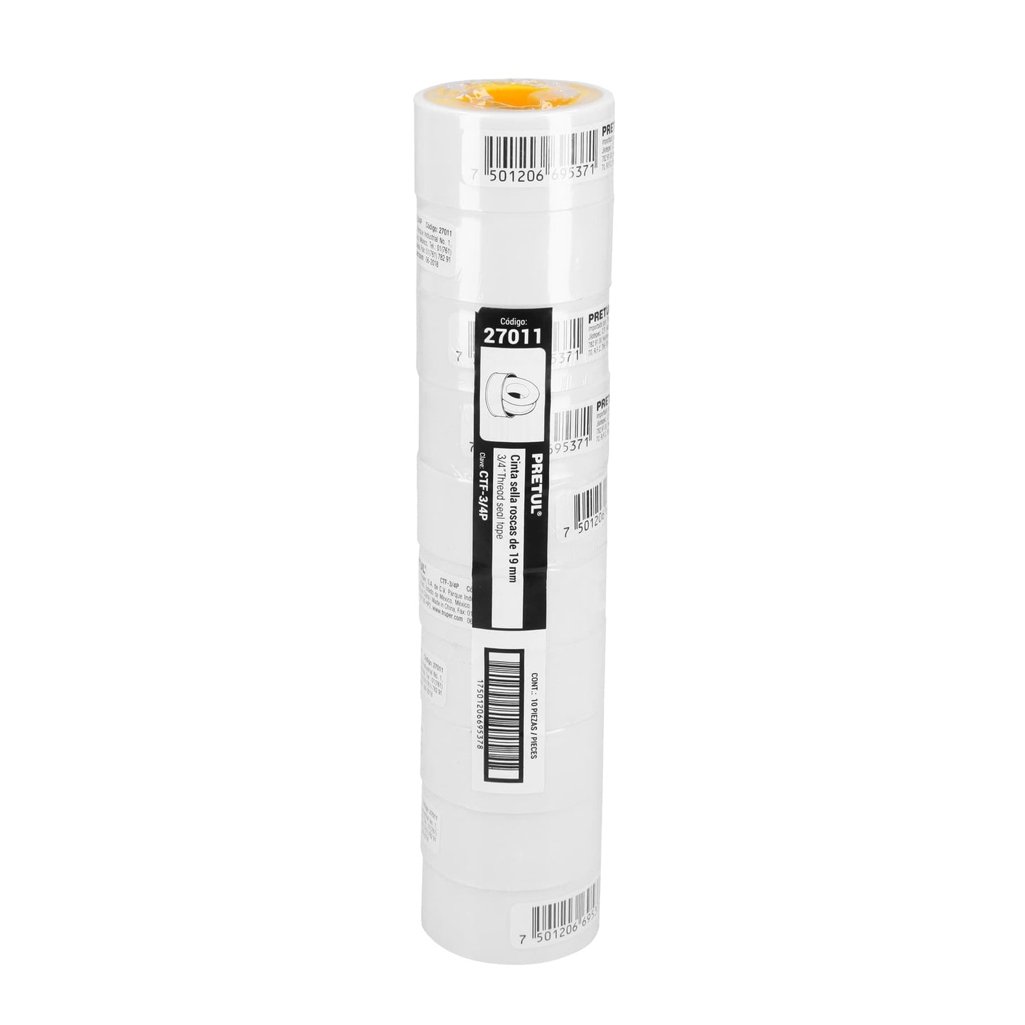 Cinta sella roscas 3/4' x 7m, PRETUL | CTF-3/4P | 27011
