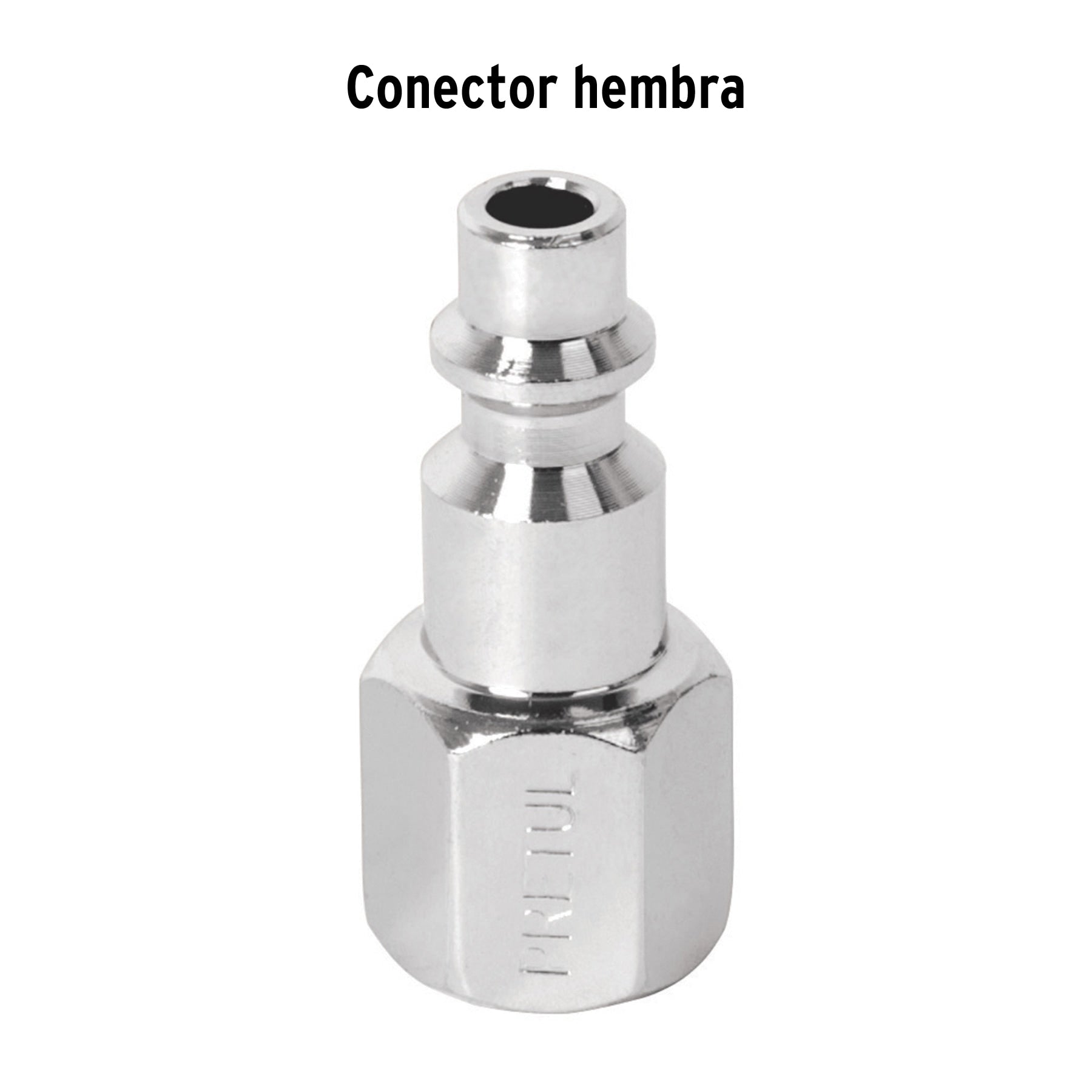 Conector rápido de acero, hembra, cuerda 1/4' NPT, PRETUL | CORAL-HEM-1/4P | 27022