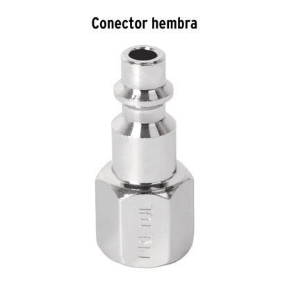 Conector rápido de acero, hembra, cuerda 1/4' NPT, PRETUL | CORAL-HEM-1/4P | 27022
