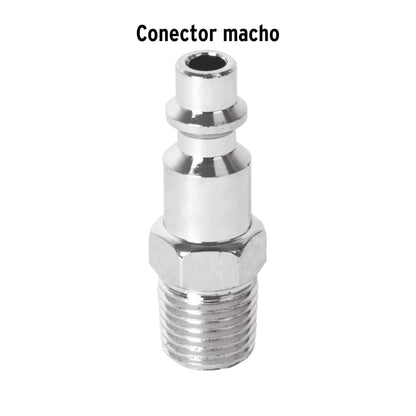 Conector rápido de acero, macho, cuerda 1/4' NPT, PRETUL | CORAL-MA-1/4P | 27023