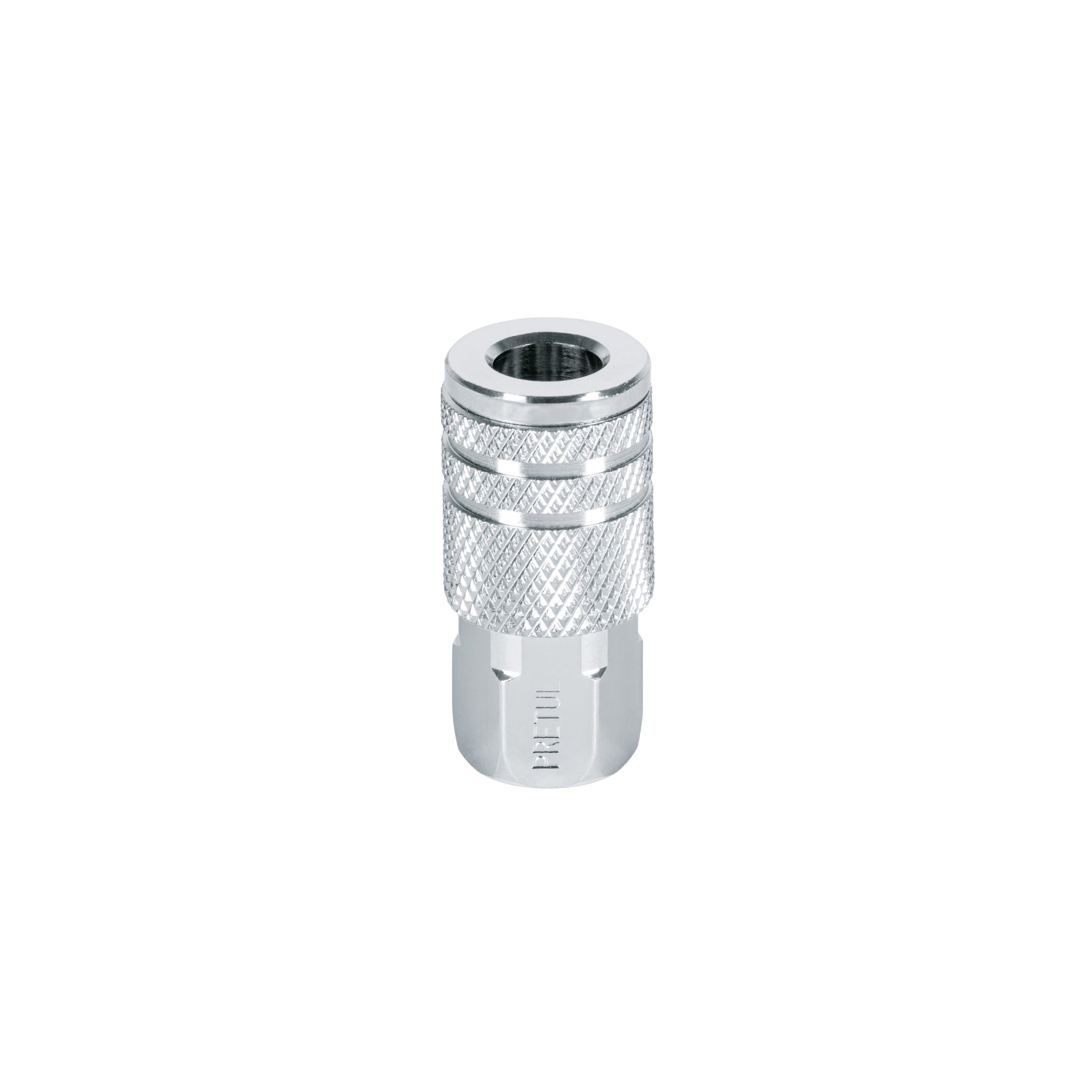 Cople rápido de acero, hembra, cuerda 1/4' NPT, PRETUL | COPLE-HEM-1/4P | 27028
