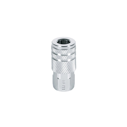 Cople rápido de acero, hembra, cuerda 1/4' NPT, PRETUL | COPLE-HEM-1/4P | 27028
